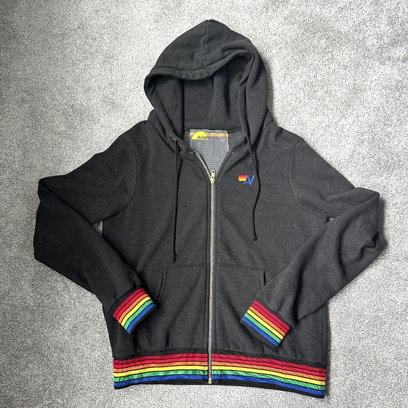 Aviator Nation Rainbow Cuff hoodie